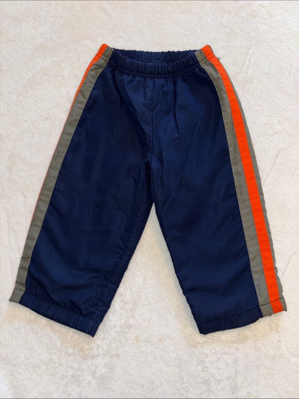 (2 for$10) Kids 18 month Navy blue Track Pants with Orange Stripe